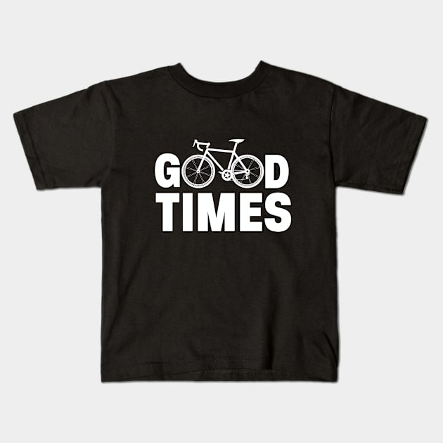 Cyclist - Good Times Kids T-Shirt by Kudostees